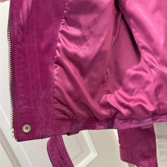 Blank NYC Magenta Suede Leather Jacket - Picture 7 of 12